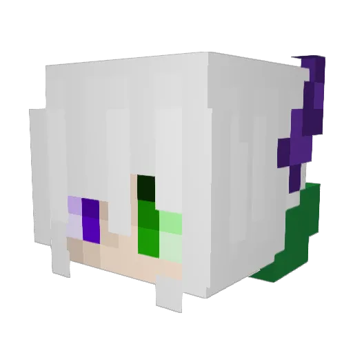XLXIEL Minecraft avatar head, 3D render