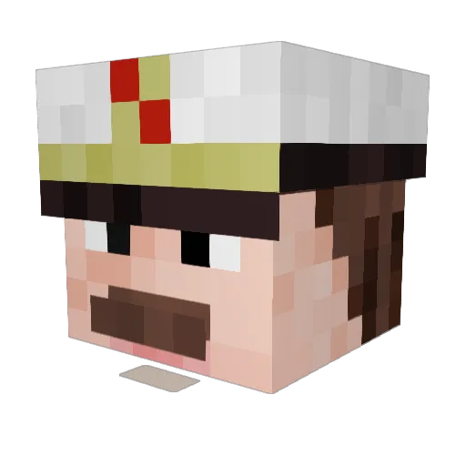 XLZX5 Minecraft avatar head, 3D render