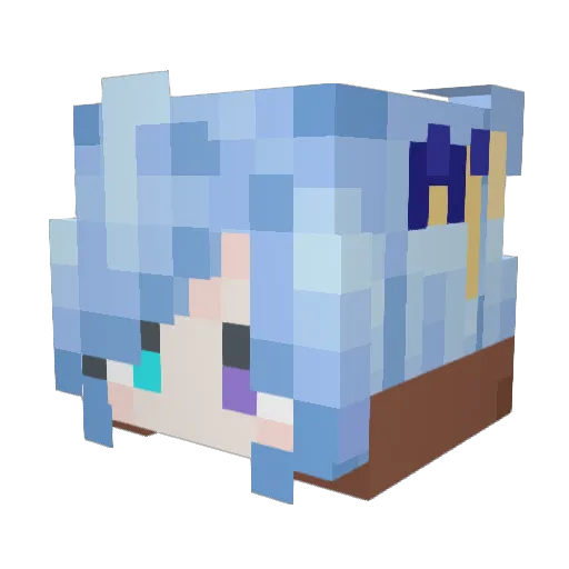 XL_linger Minecraft avatar head, 3D render