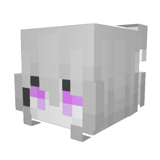 XLikeGanyu Minecraft avatar head, 3D render