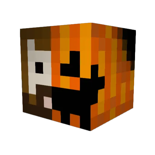 XLughX Minecraft avatar head, 3D render