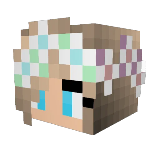 XLunaMoonX Minecraft avatar head, 3D render
