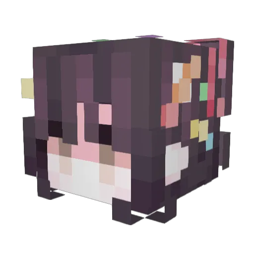 XM111 Minecraft avatar head, 3D render