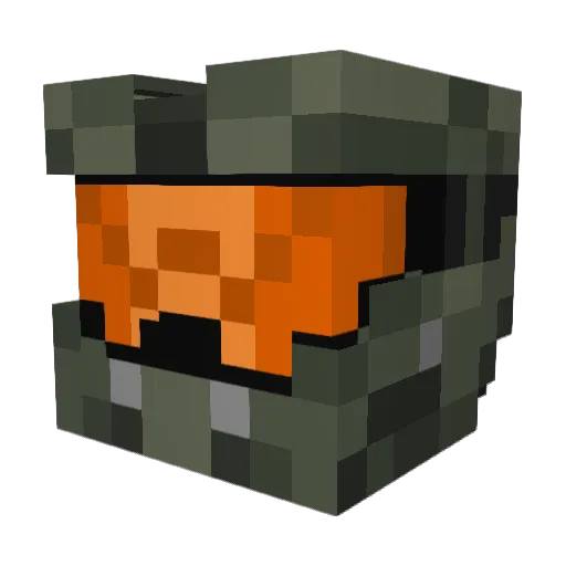 XMAN244 Minecraft avatar head, 3D render