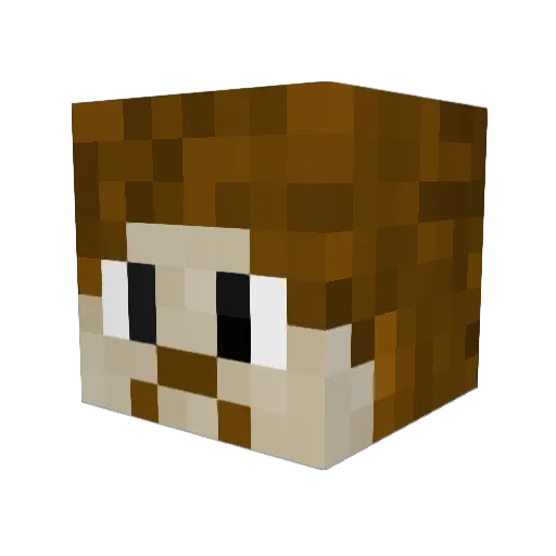 XMANITY Minecraft avatar head, 3D render