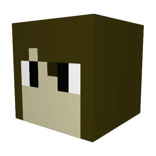 XMANN22601 Minecraft avatar head, 3D render
