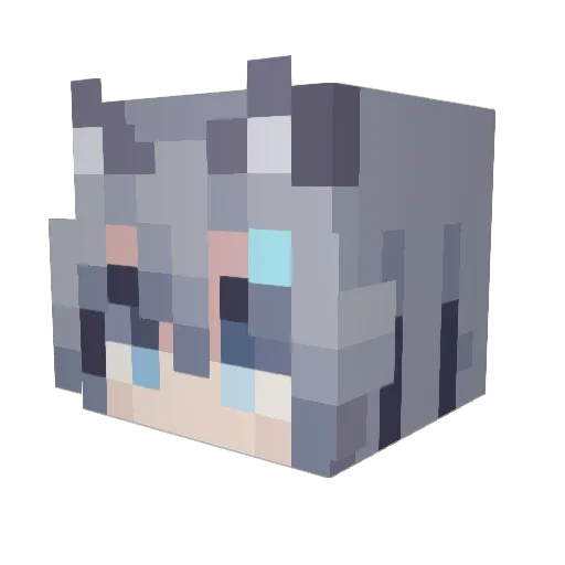XMASLIST Minecraft avatar head, 3D render