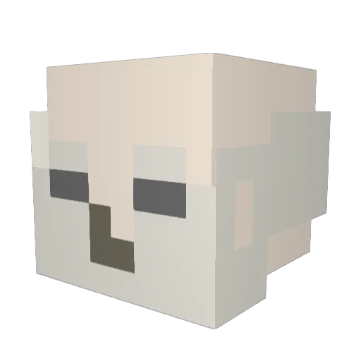 XMAX4567 Minecraft avatar head, 3D render