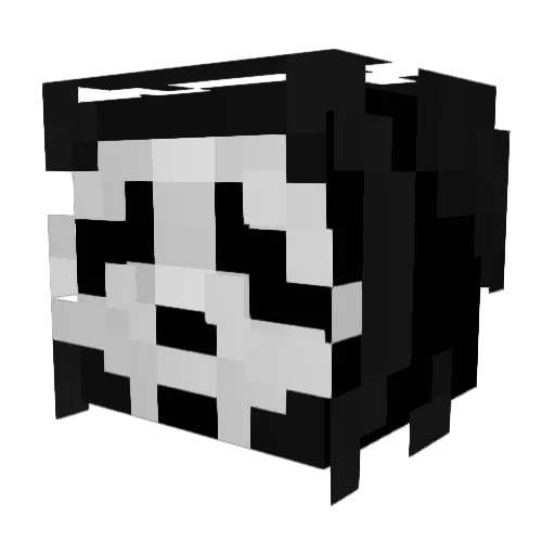XMArain Minecraft avatar head, 3D render