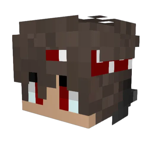 XMGamer Minecraft avatar head, 3D render
