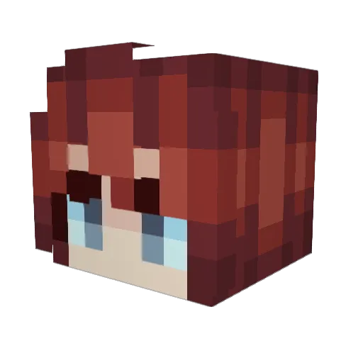 XMPL0 Minecraft avatar head, 3D render