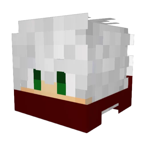 XMRburakQD Minecraft avatar head, 3D render