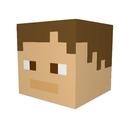 XMVANZYL2006 Minecraft avatar head, 3D render