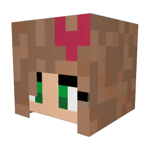 XMartina07 Minecraft avatar head, 3D render