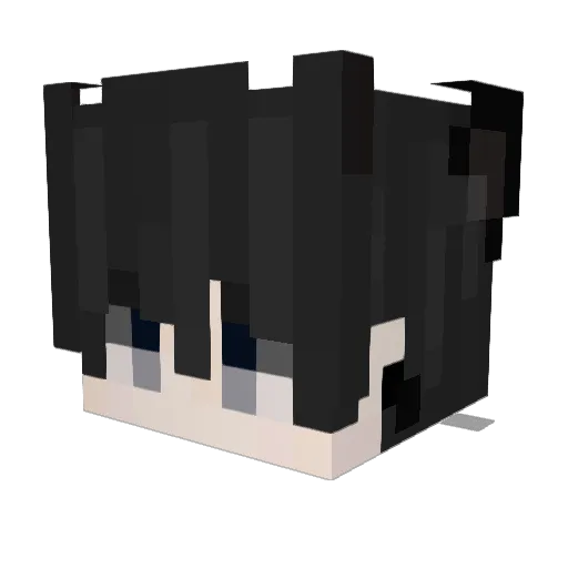 XMeliodes_ Minecraft avatar head, 3D render