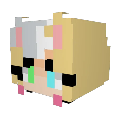 XMimizu Minecraft avatar head, 3D render