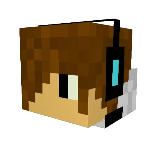 XMinZineX Minecraft avatar head, 3D render