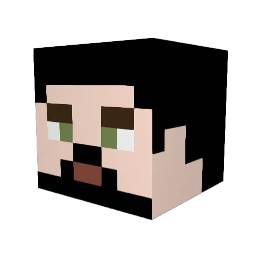 XMindCrafterX Minecraft avatar head, 3D render
