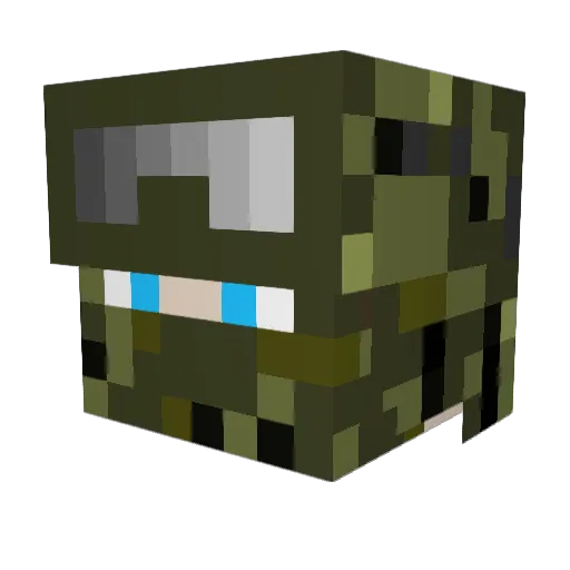 XMoe_HB Minecraft avatar head, 3D render
