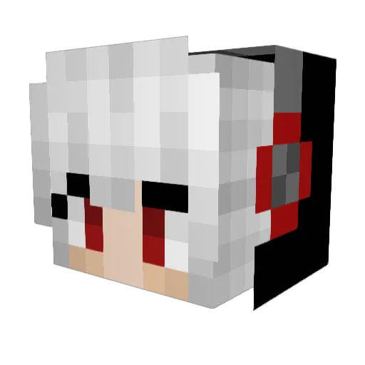 XMorelaX Minecraft avatar head, 3D render