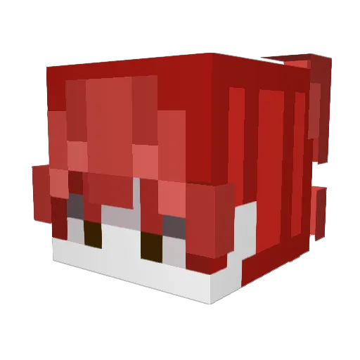 XMpj_ Minecraft avatar head, 3D render