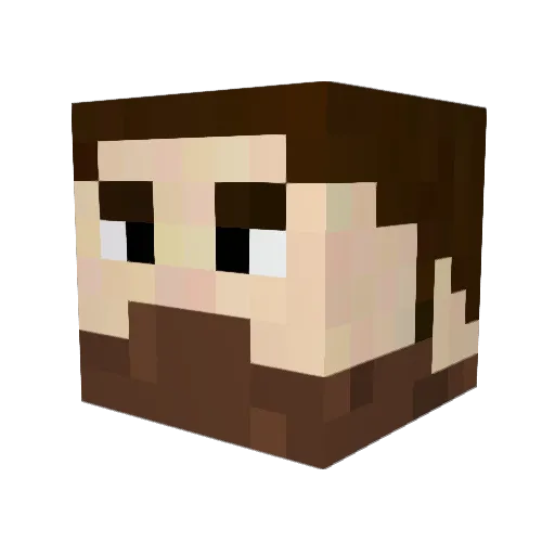 XMrCrowX Minecraft avatar head, 3D render