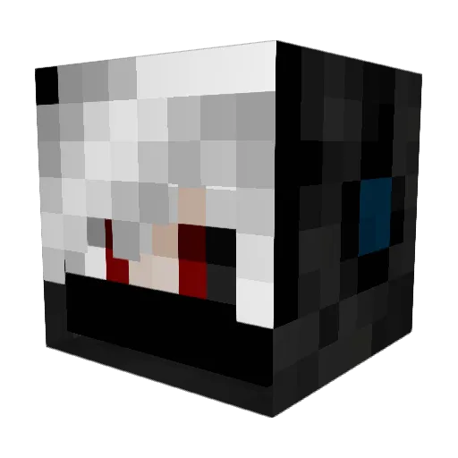 XN6h Minecraft avatar head, 3D render