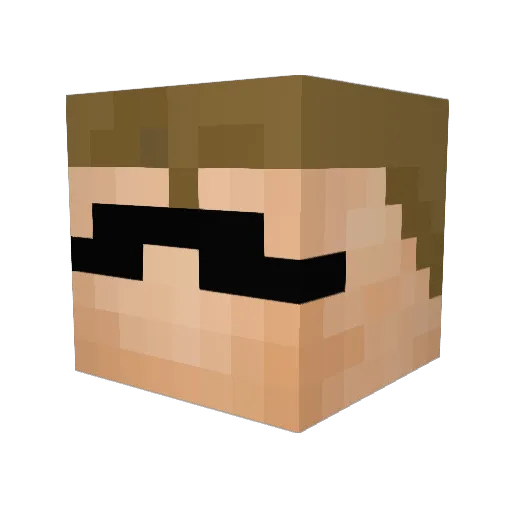 XNXminecraft Minecraft avatar head, 3D render