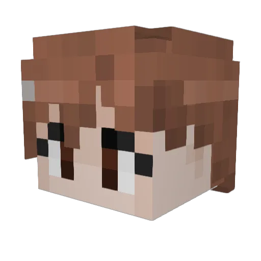 XNZXD Minecraft avatar head, 3D render
