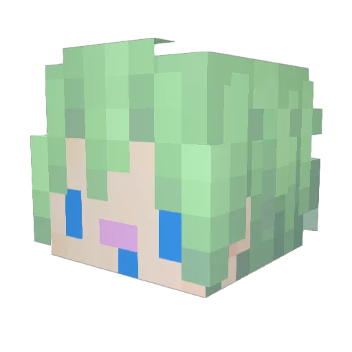 XN_Shiner Minecraft avatar head, 3D render
