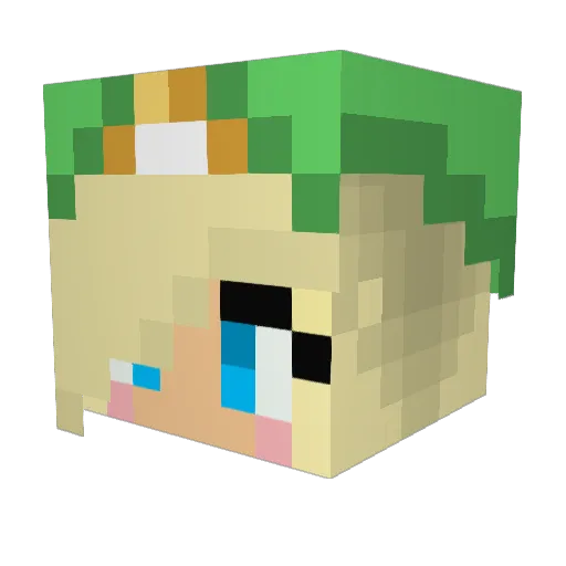 XNekoXx Minecraft avatar head, 3D render
