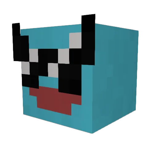 XNiru Minecraft avatar head, 3D render