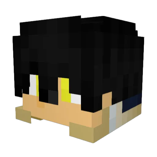 XNobodyGamer Minecraft avatar head, 3D render