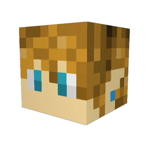 XOFQuiet Minecraft avatar head, 3D render