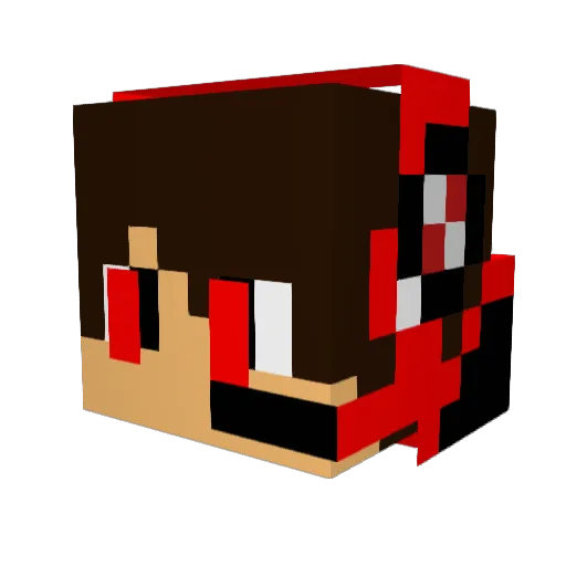 XOHC Minecraft avatar head, 3D render