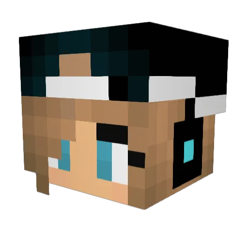 XONZombie Minecraft avatar head, 3D render