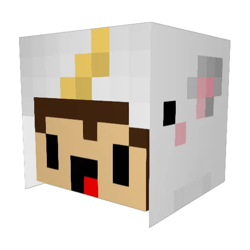 XOXOALEX42 Minecraft avatar head, 3D render