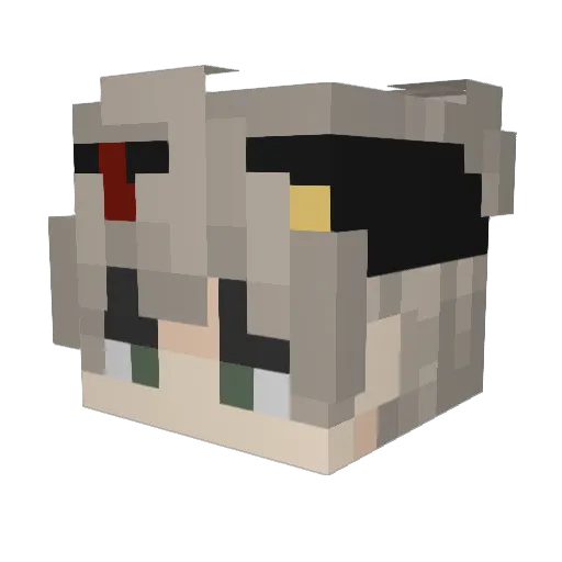 XOscarXVI Minecraft avatar head, 3D render