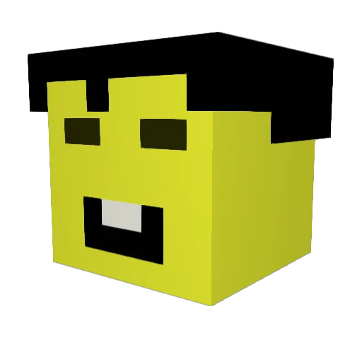 XOsize Minecraft avatar head, 3D render