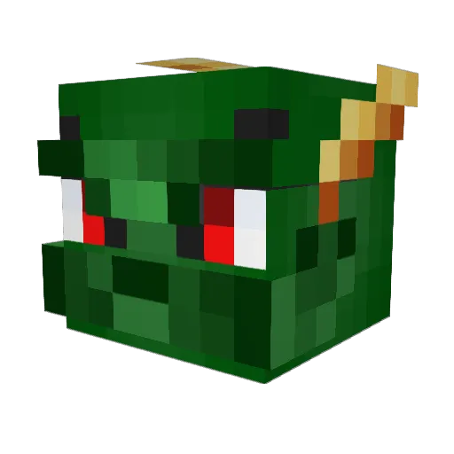 XPGDragon Minecraft avatar head, 3D render