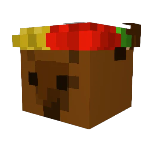 XPLKN13 Minecraft avatar head, 3D render