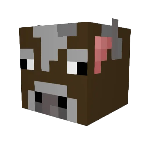XPM1 Minecraft avatar head, 3D render