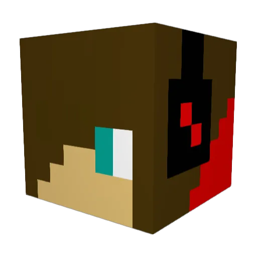 XPRO37 Minecraft avatar head, 3D render