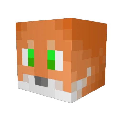 XPRTiz Minecraft avatar head, 3D render