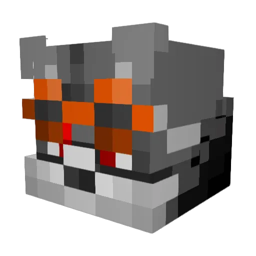 XPWolf Minecraft avatar head, 3D render