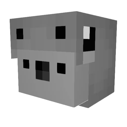 XPXC87 Minecraft avatar head, 3D render