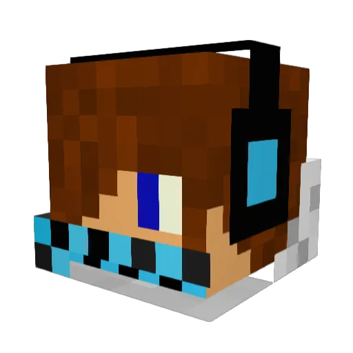 XP_5 Minecraft avatar head, 3D render