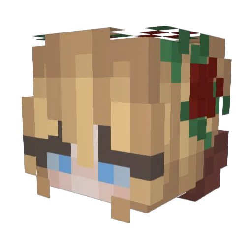 XPaulinaX Minecraft avatar head, 3D render
