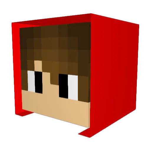 XPhantomcraft Minecraft avatar head, 3D render