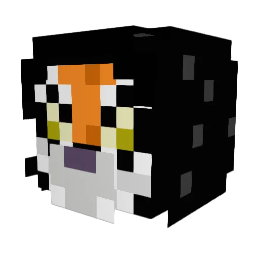 XPowerDJ77X Minecraft avatar head, 3D render